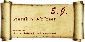 Stefán József névjegykártya